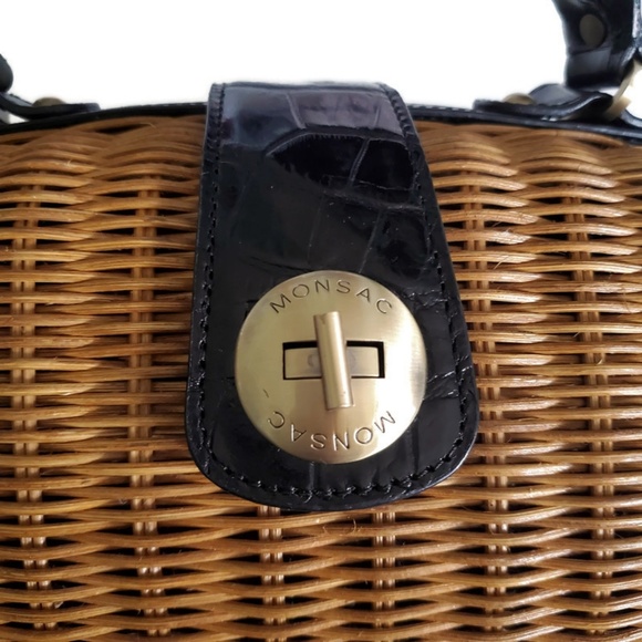 Monsac rattan basket purse - Picture 5 of 5